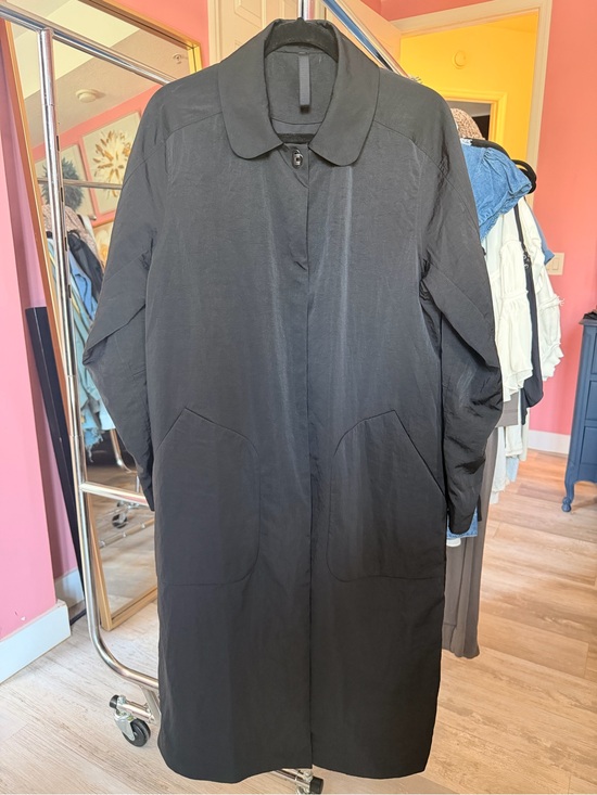 lululemon athletica Jackets & Blazers - lululemon athletica Black Long Raincoat with Collar